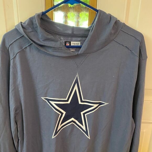 NFL Men’s Dallas Cowboys Hooded long sleeve top medium - Picture 3 of 9